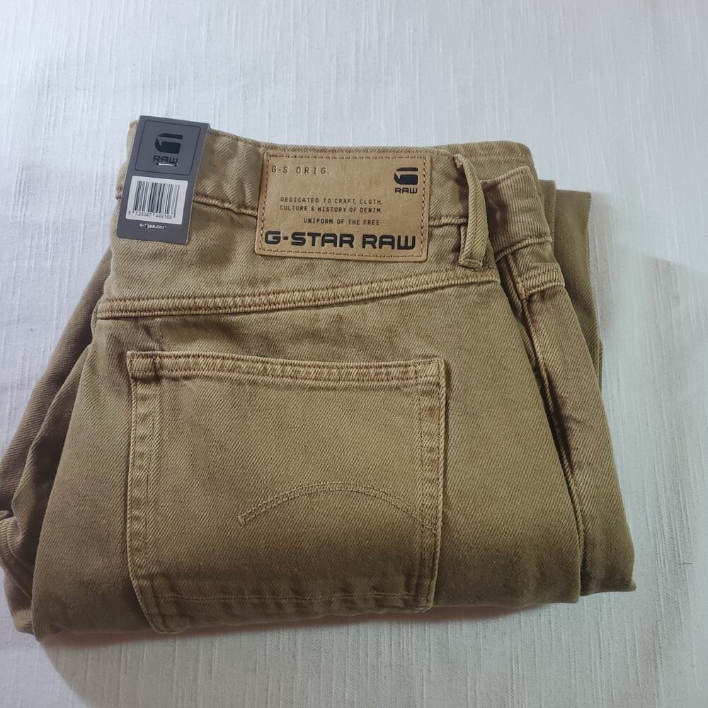 G-Star RAW Womens Kate Boyfriend Jeans Size Small 26x32 Beige Denim Pants